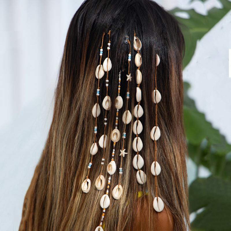 Ethnic Fashion Jewellery - Festival Hair Extension Shell Bead Strands