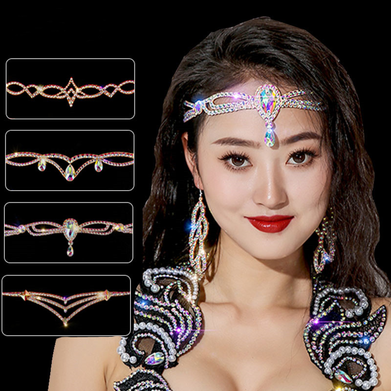 Ethnic Fashion Jewellery - Women Rhinestone Forehead Head Chain Headband