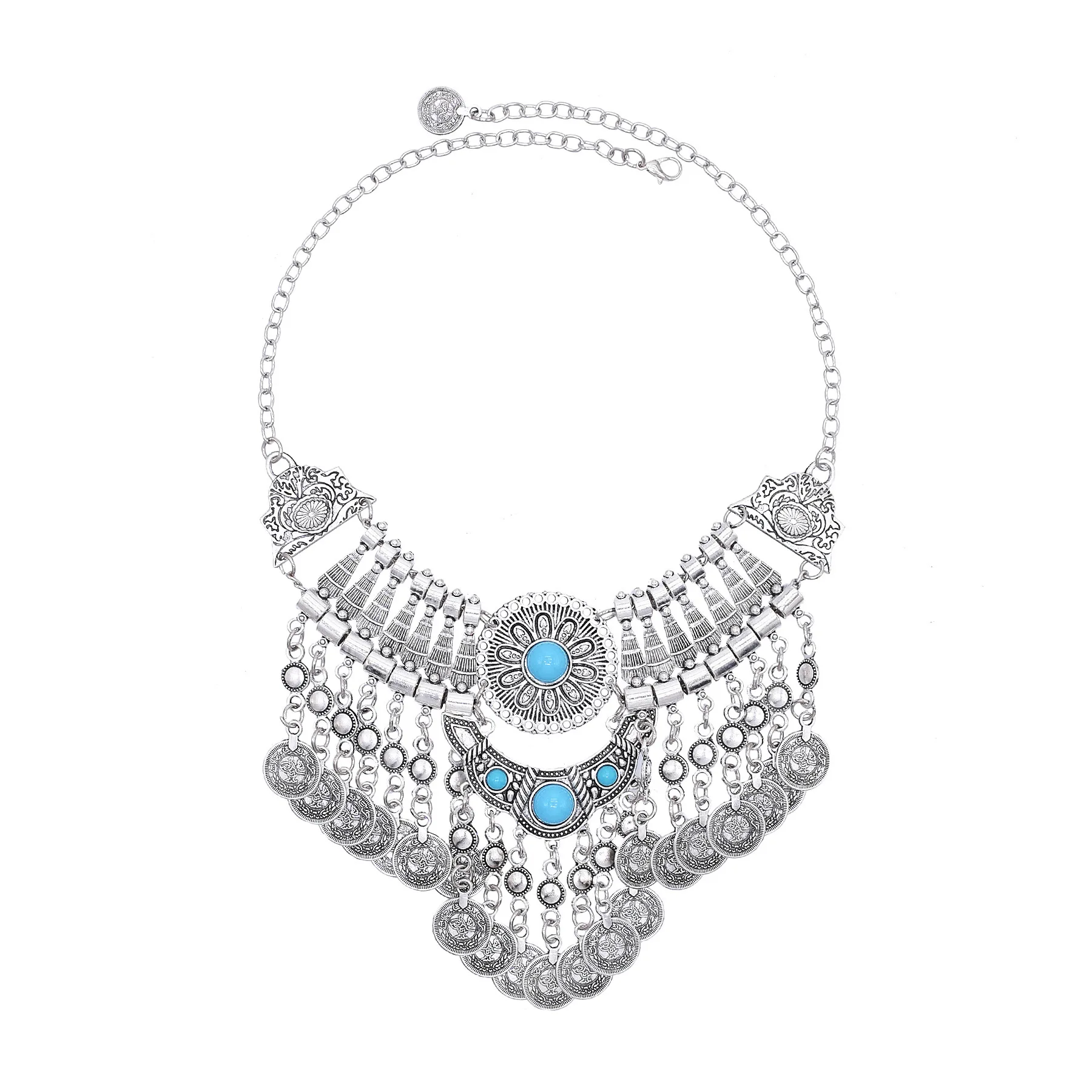 Vintage Silvery Alloy Carved F - Ethnic Fashion Pakistan ulasan dan harga