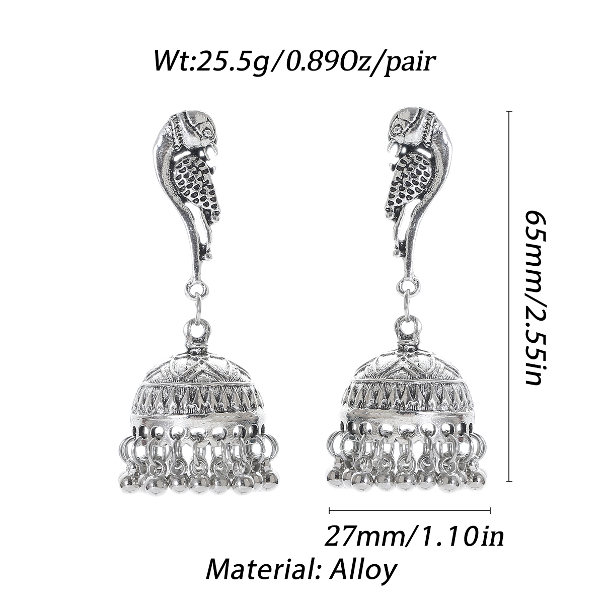 Ethnic Silver Color Peacock Be - Ethnic Indian Fashion ulasan dan harga