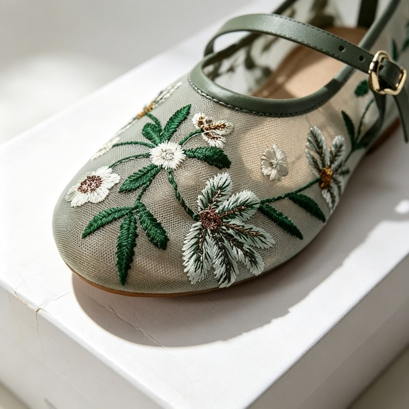 Mesh Embroidered Leisure Balle - Women'S Ethnic Fashion Brands ulasan dan harga