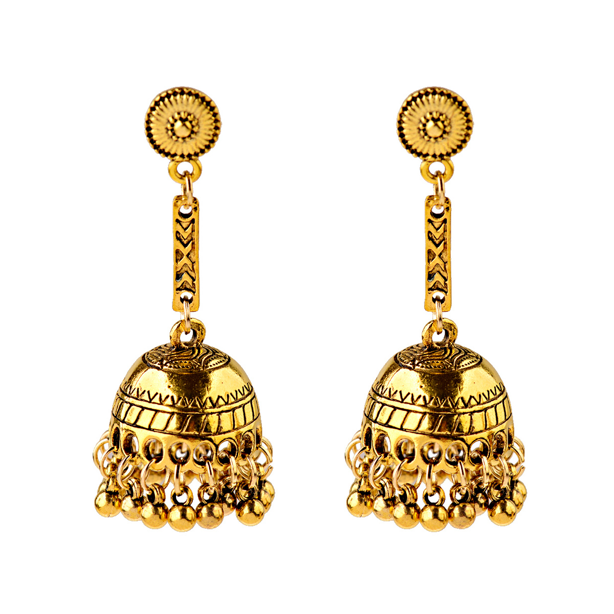 Ethnic Geometric Gold Color Be - Ethnic Indian Fashion ulasan dan harga
