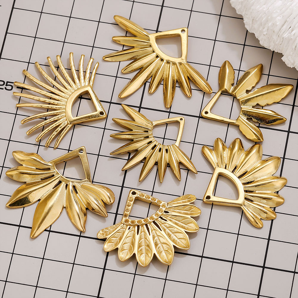 2pcs Stainless Steel Fan Shape - Ethnic Fashion Jewellery ulasan dan harga