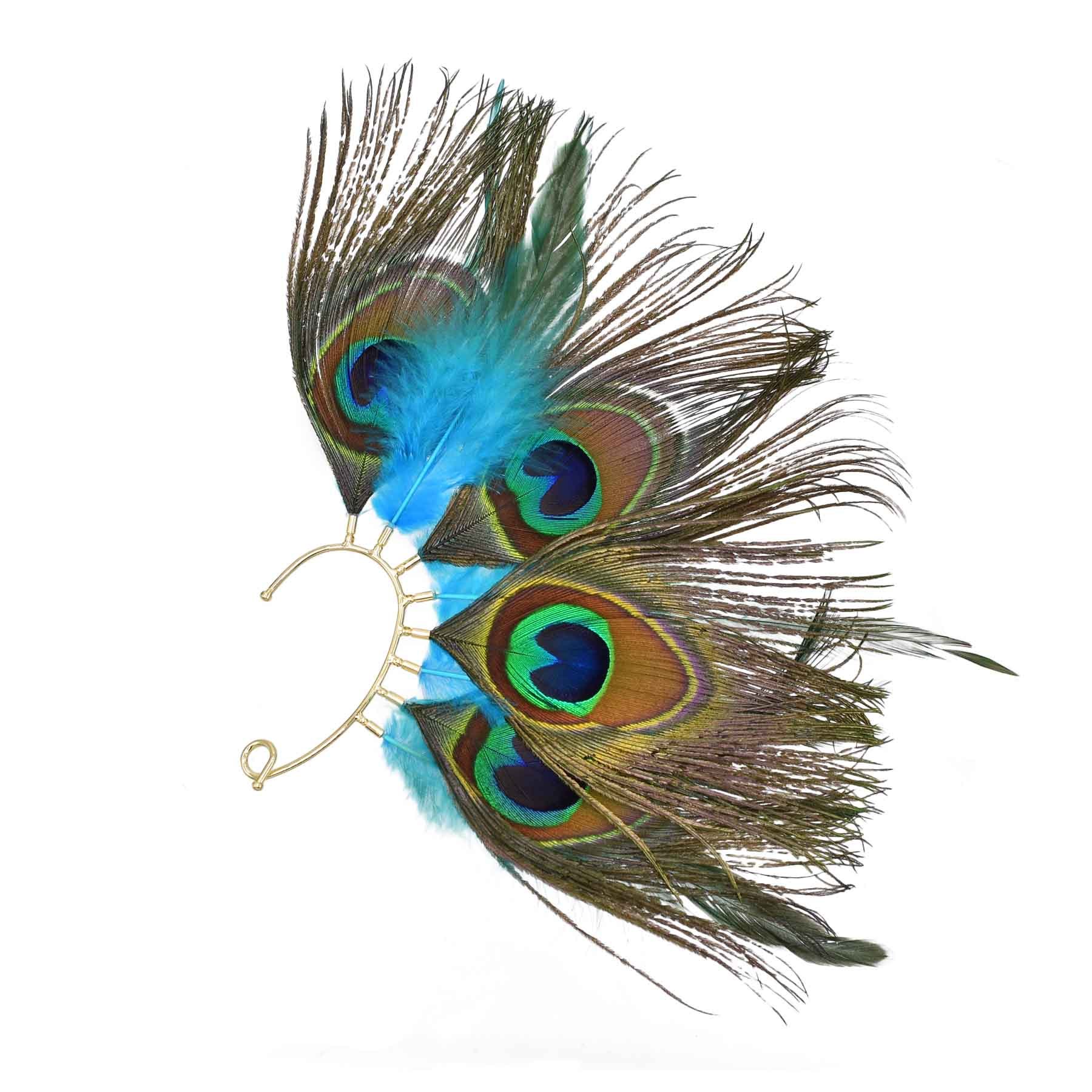 Peacock Feathers Women Ear Cuf - Ethnic Indian Fashion ulasan dan harga