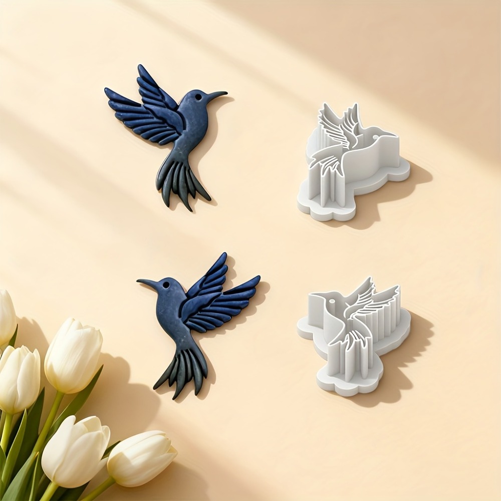 2Pcs Flying Hummingbird Polyme - Ethnic Fashion Jewellery ulasan dan harga