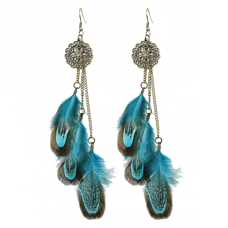 Bohemian Feather Earrings For  - Ethnic Indian Fashion ulasan dan harga