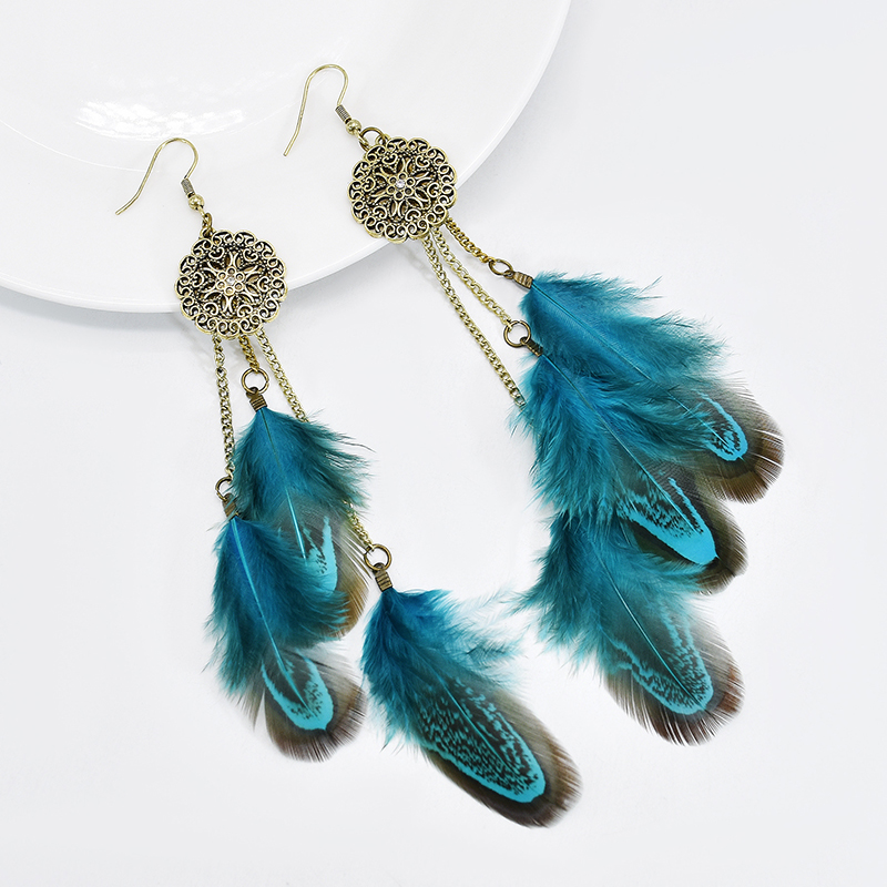 Bohemian Feather Earrings For  - Ethnic Indian Fashion ulasan dan harga