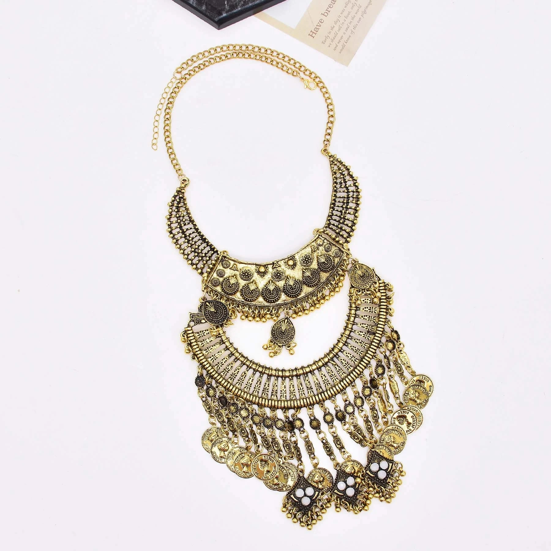 Retro Golden Gypsy Afghan Coin - Ethnic Fashion Pakistan ulasan dan harga